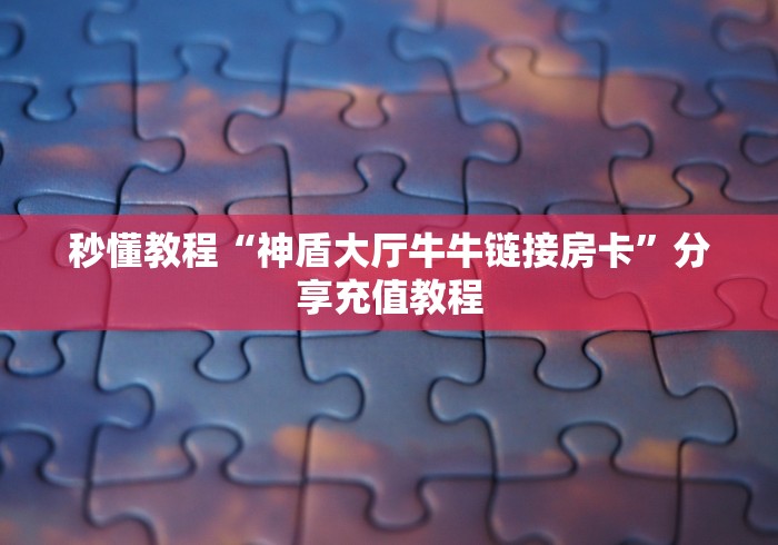 秒懂教程“神盾大厅牛牛链接房卡”分享充值教程